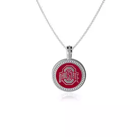 Ohio State University Coin Pendant Necklace - Enamel