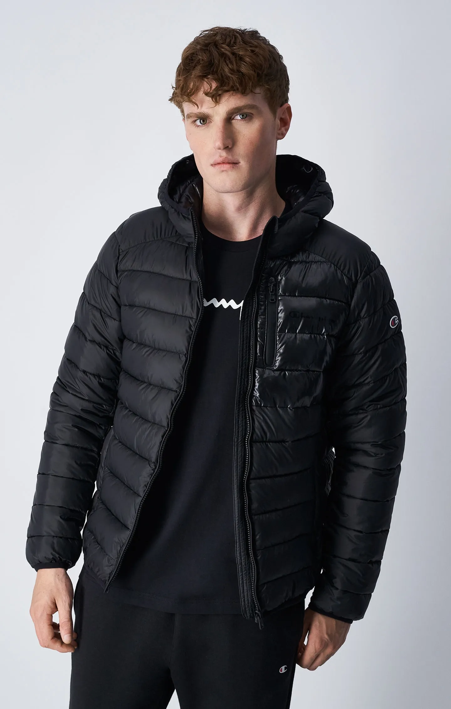 Outerwear Black Padded Lightweight Nylon Jacket