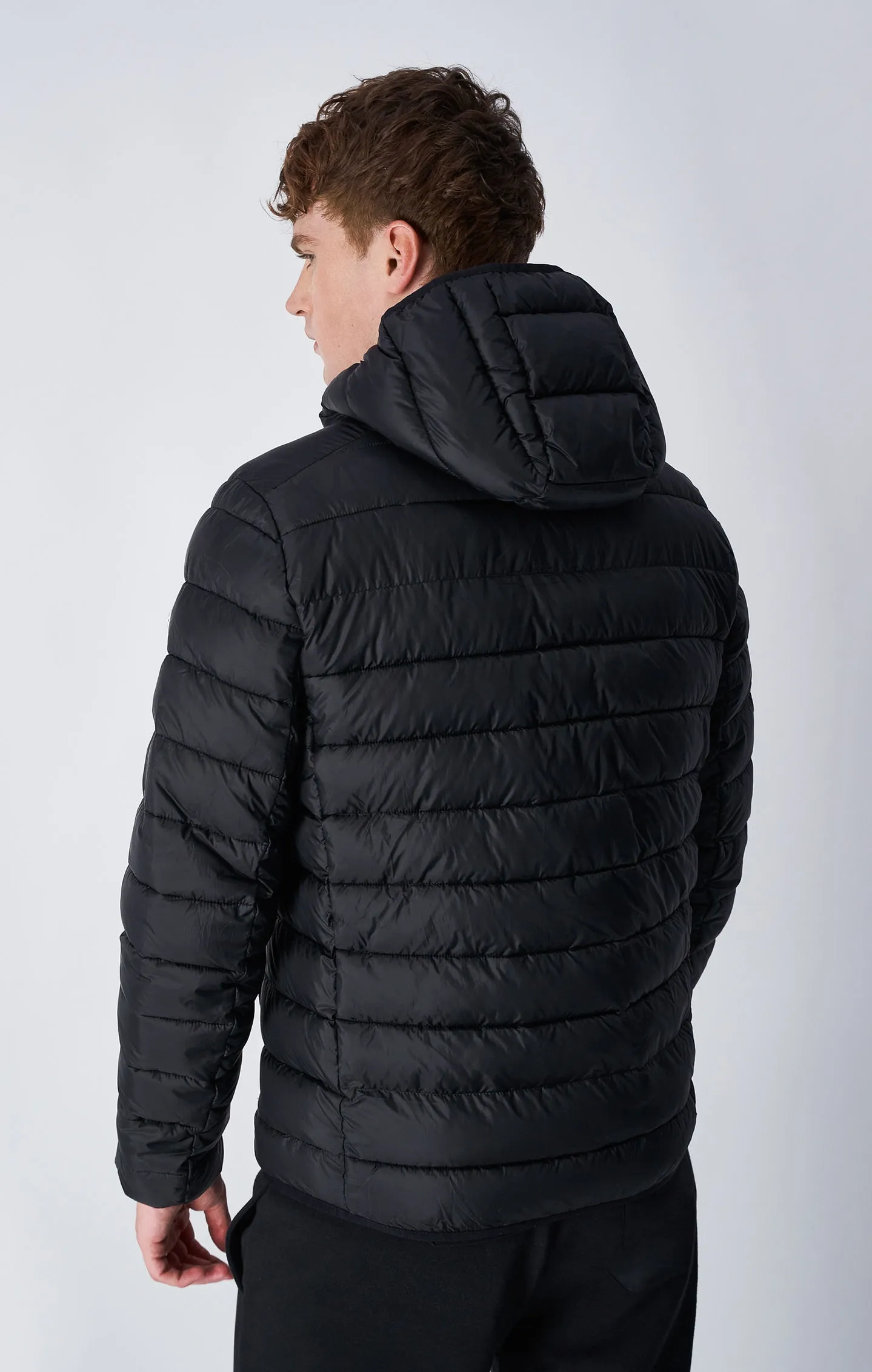 Outerwear Black Padded Lightweight Nylon Jacket