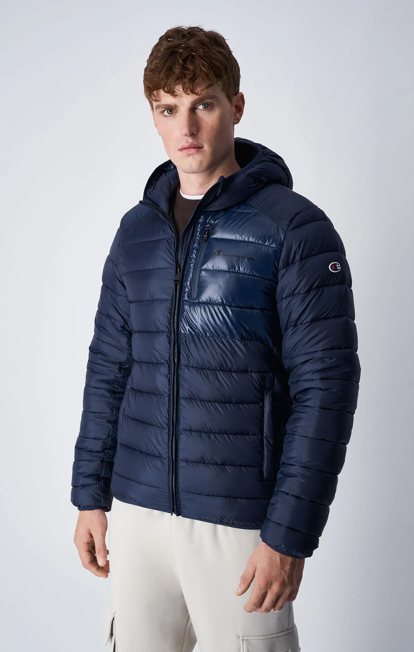 Outerwear Dark Blue Padded Lightweight Nylon Jacket