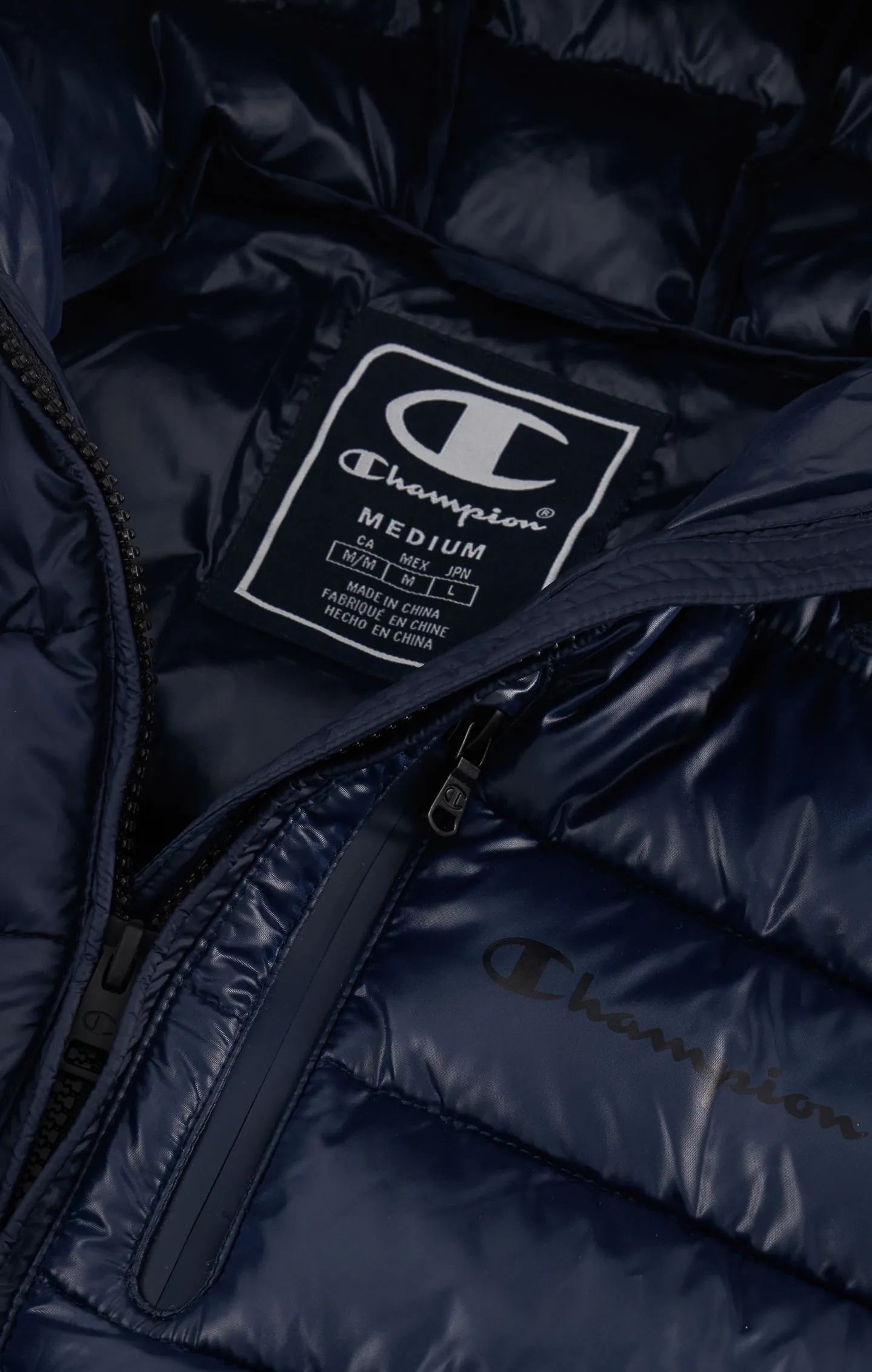 Outerwear Dark Blue Padded Lightweight Nylon Jacket