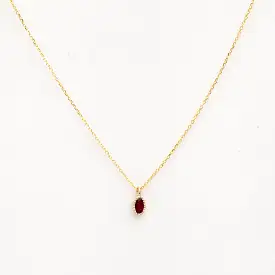 Oval Ruby Wisp Necklace