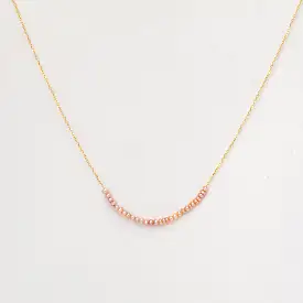 Pink Pearl Arc Necklace