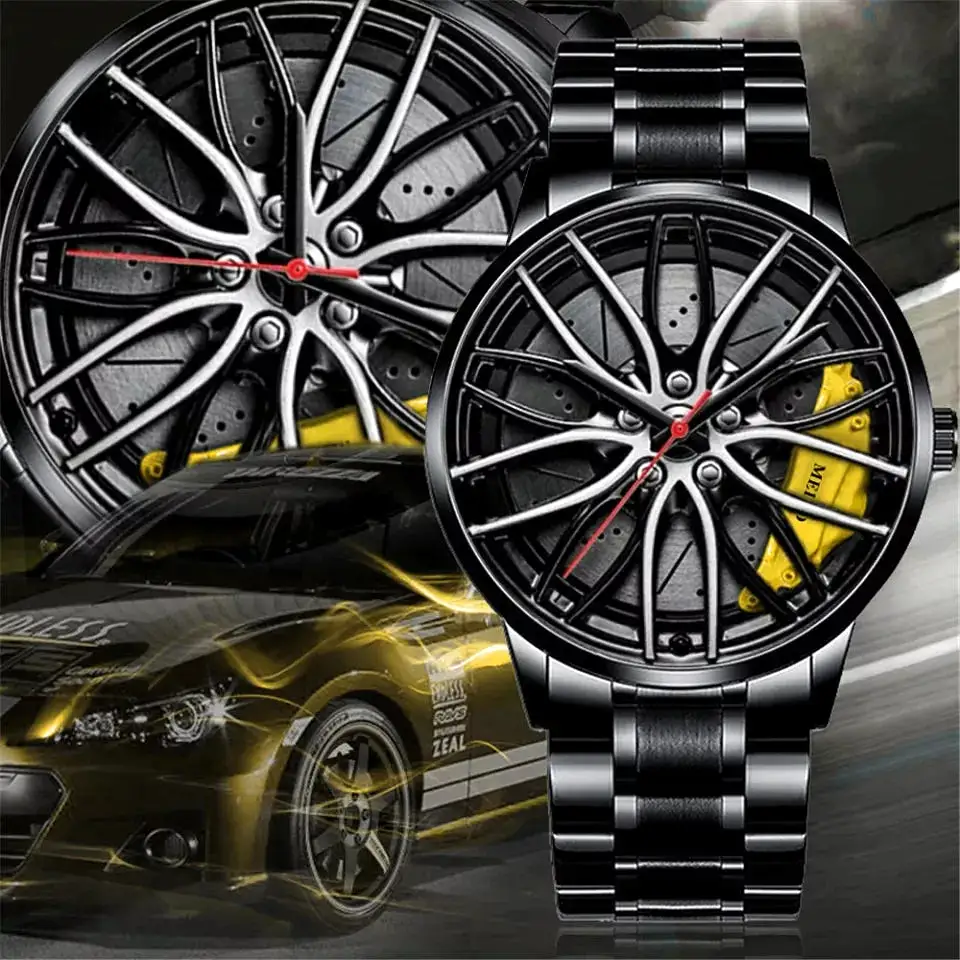 Racing Sport Car Wheel Rim Watch W3004