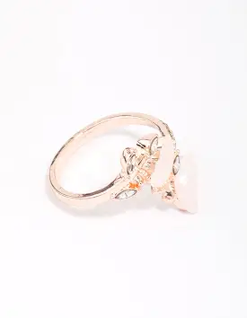 Rose Gold Butterfly Wrap Ring