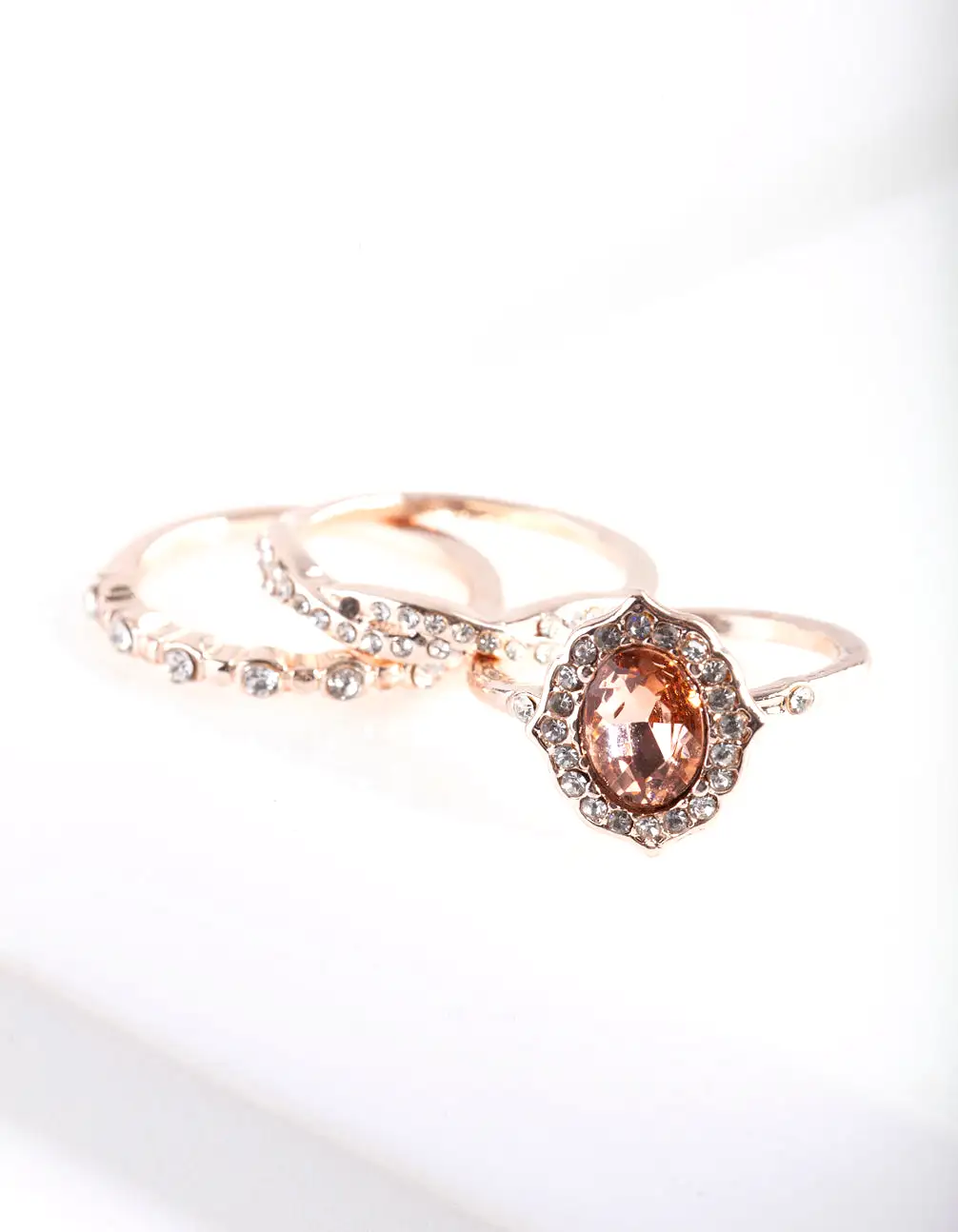 Rose Gold Engagement Ring Stack