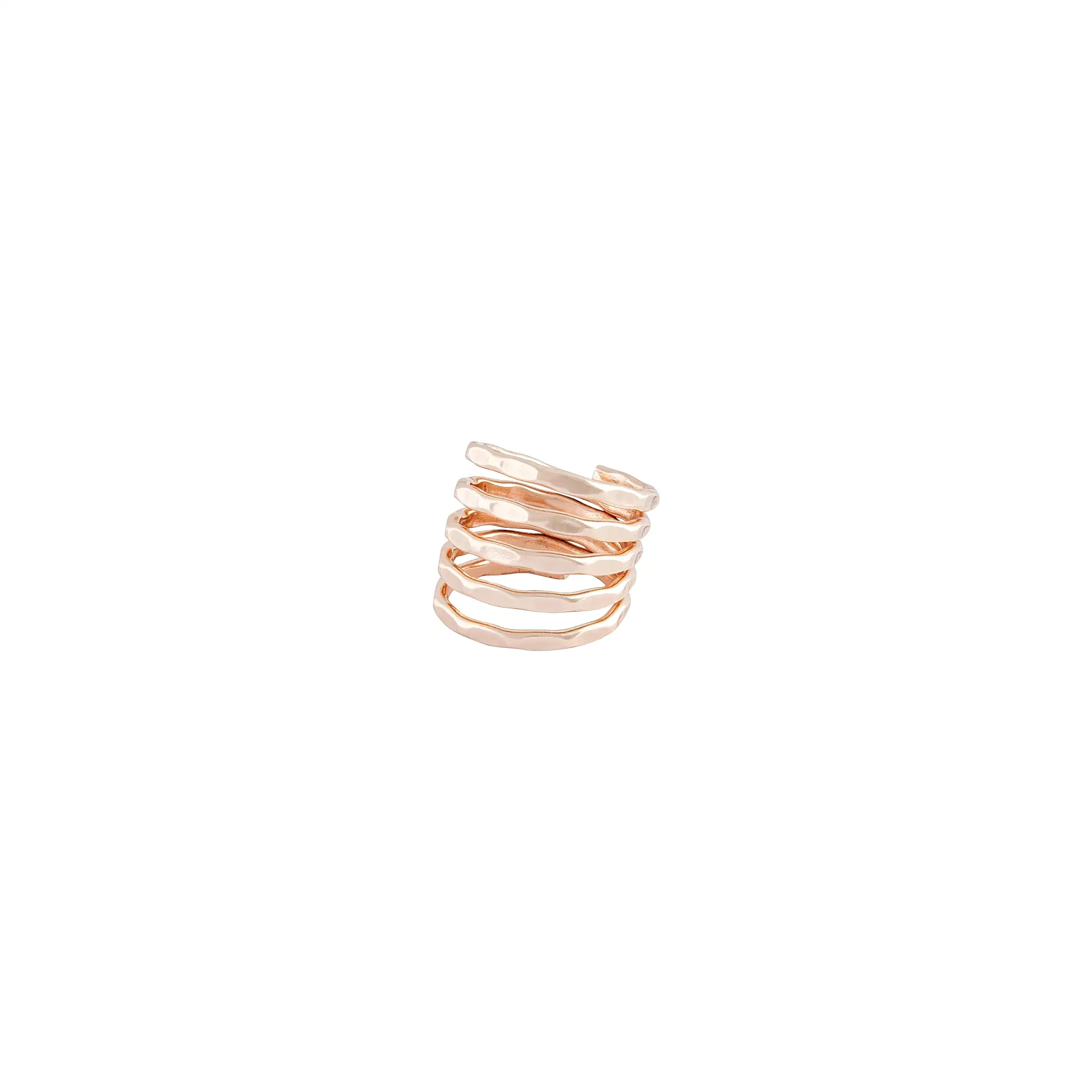 Rose Gold Hammered Wrap Ring