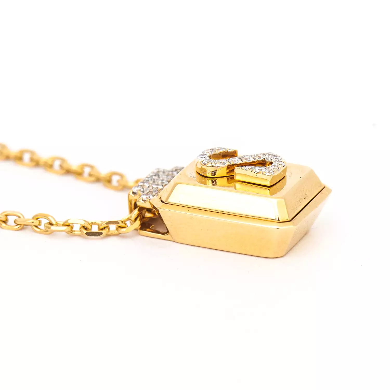 S All-Gold Signet Necklace