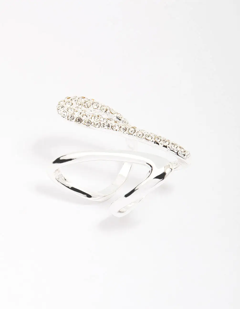 Silver Plated Bling Split Ring