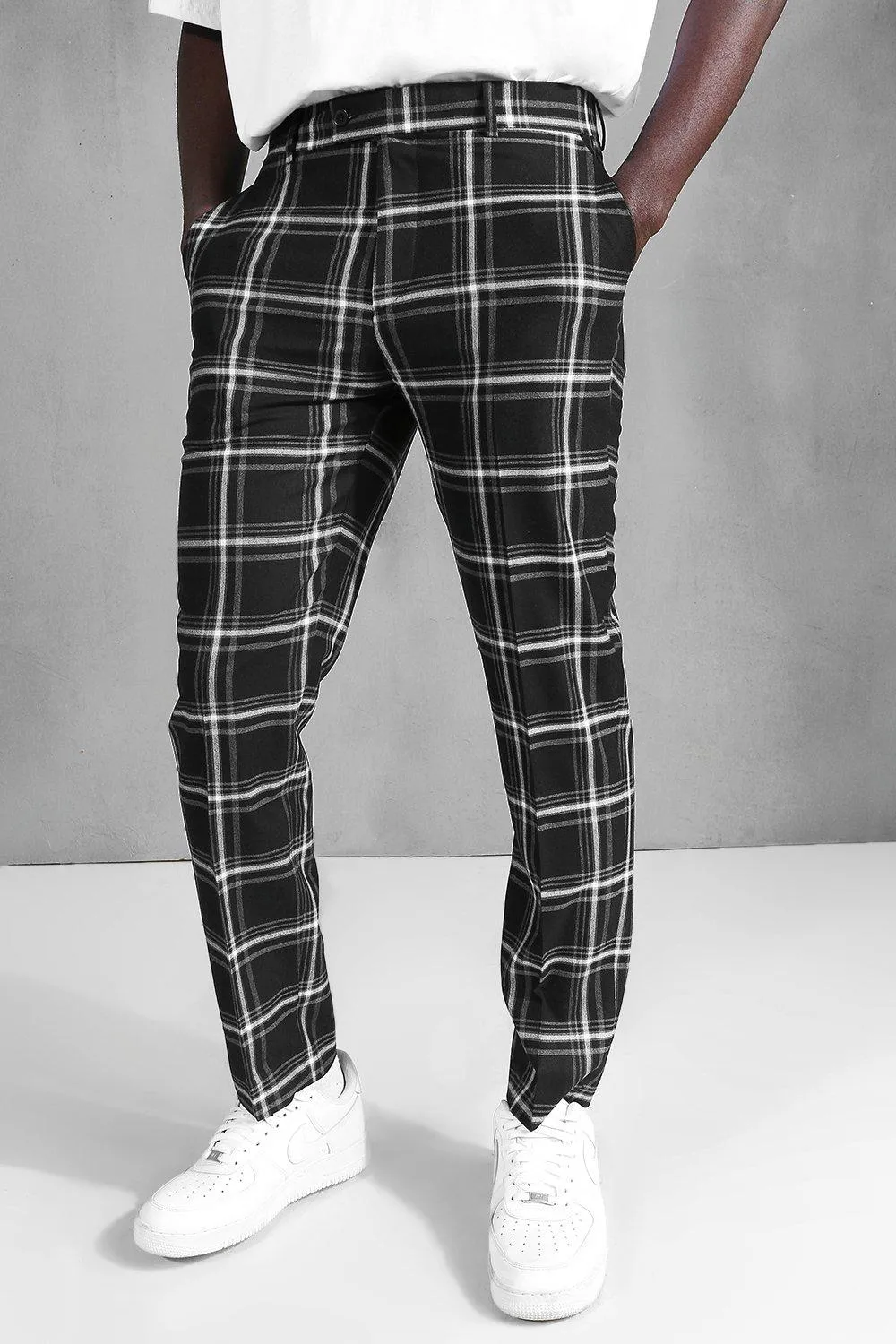 Slim Check Suit Pants