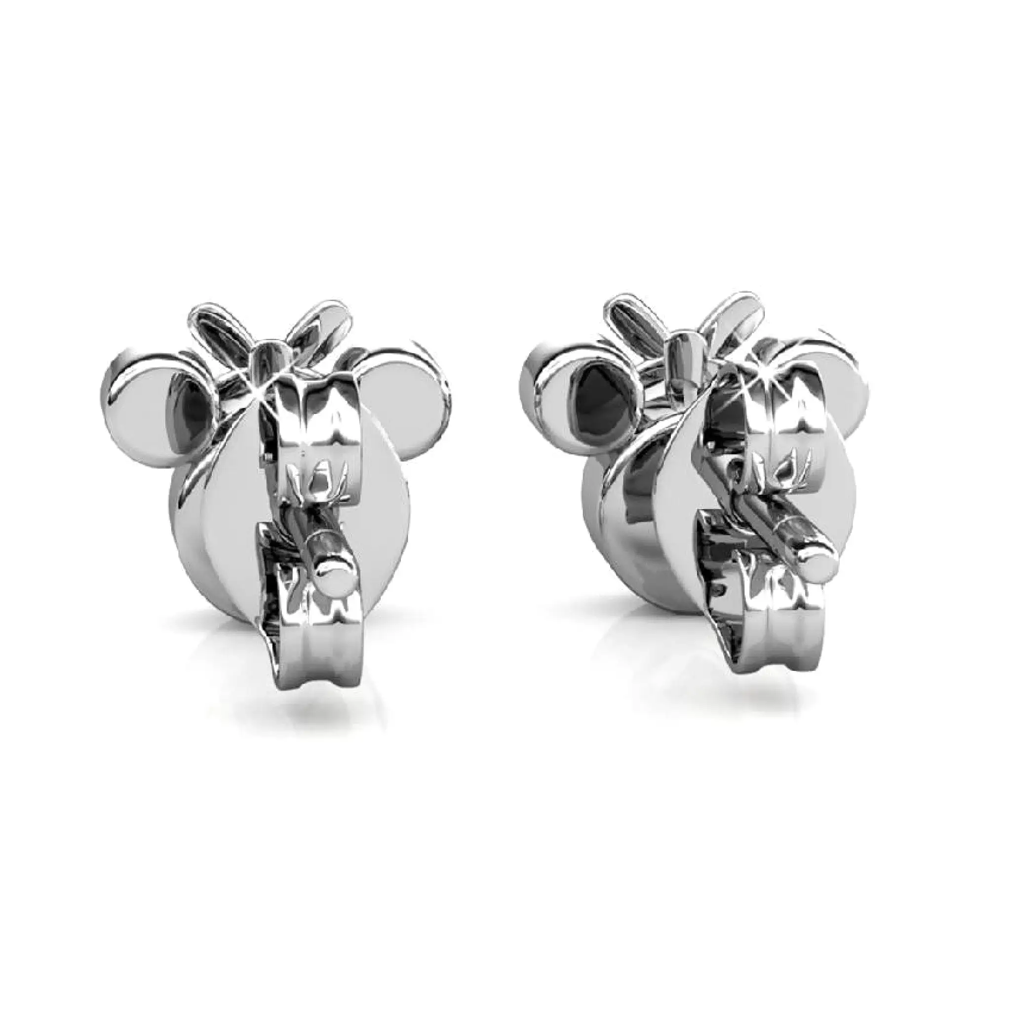 Stylacity Silver Minnie Mouse Swarovski Crystal Earrings