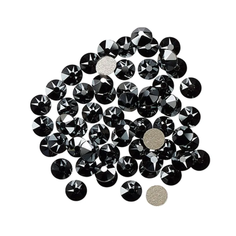 Swarovski Crystal Jet Hematite Flatback Rhinestones in SS20 or SS16 (10 Gross 1440 Stones)