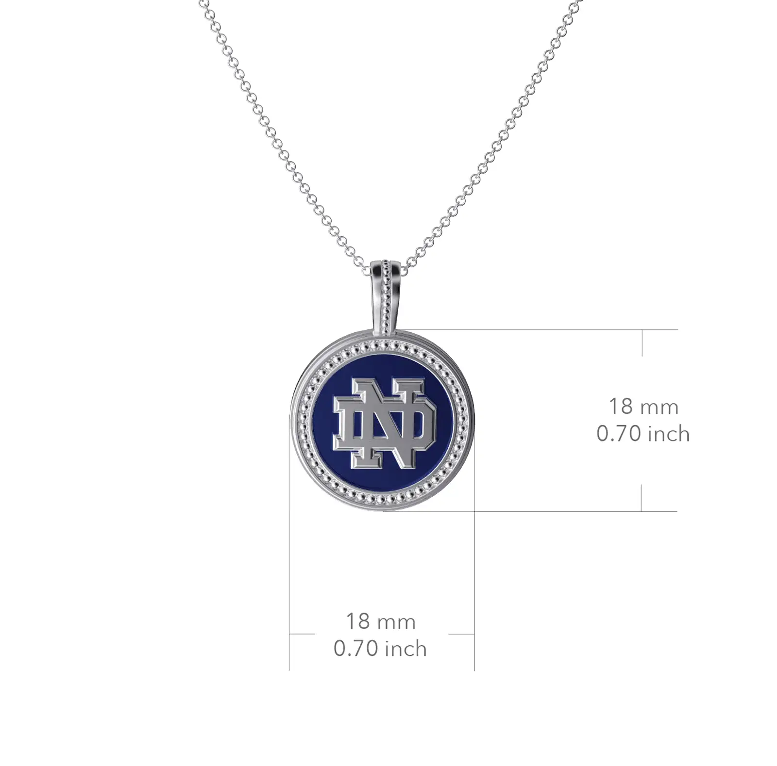 University of Notre Dame Coin Pendant Necklace - Enamel