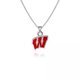 University of Wisconsin W Pendant Necklace - Enamel