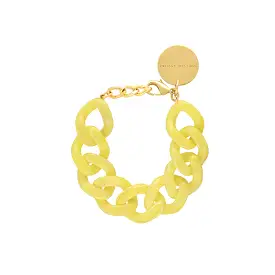 Vanessa Baroni Flat Chain Iced Yellow Bracelet