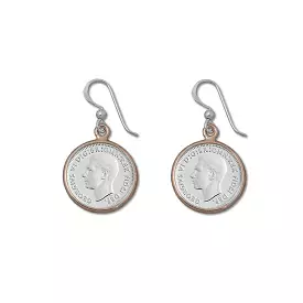 Von Treskow Two Tone Threepence Earrings