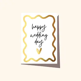 Wavy Wedding Day Card