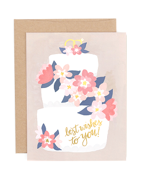 Wedding Cake Best Wishes Card