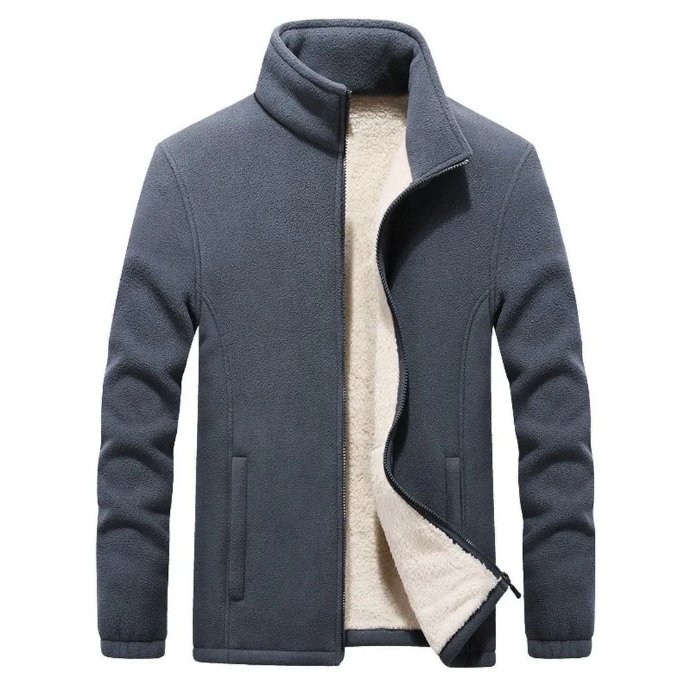 Xituodai Mens Thick Fleece Jackets Men Outwear Sportswear Wool Liner Warm Jackets Coats Man Thermal Coat Men Winter Coat Plus Si